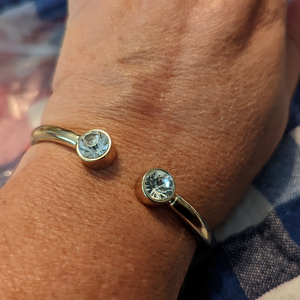 Gold Plated White crystal Bracelet Beautiful